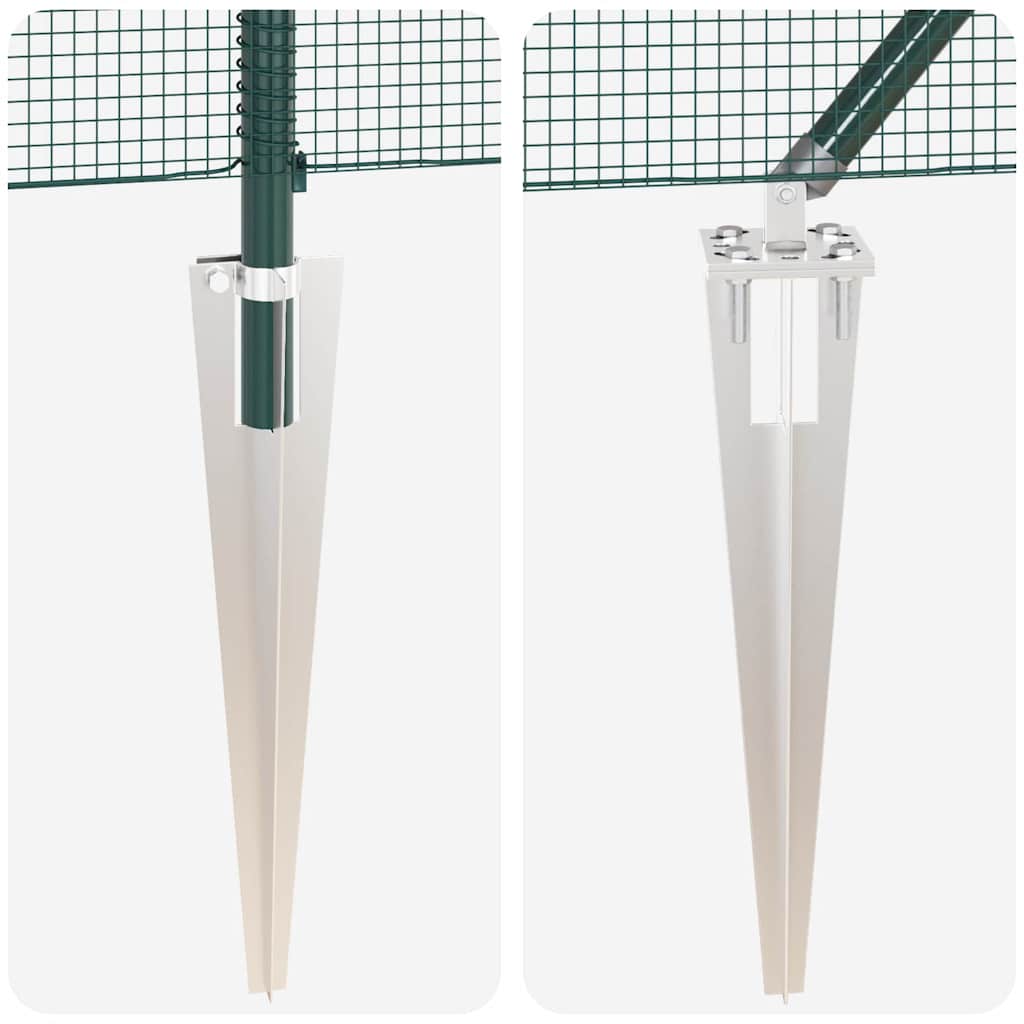Afrasteringspaal Staal Groen 25 x 1,5 m (12 x 12 mm gaas)