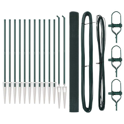 Afrasteringspaal Staal Groen 25 x 1,5 m (12 x 12 mm gaas)