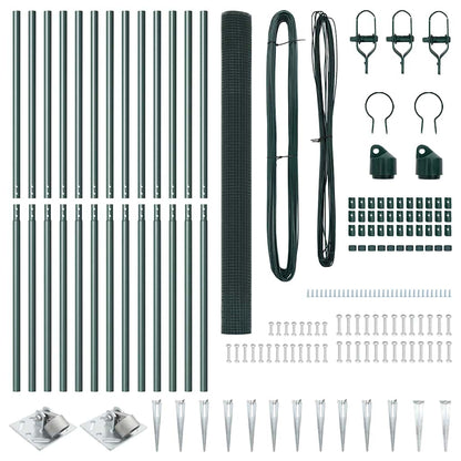 Afrasteringspaal Staal Groen 25 x 1,5 m (12 x 12 mm gaas)