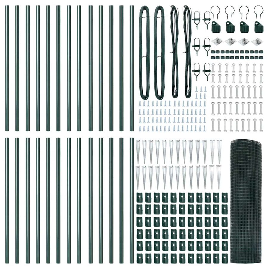 Afrasteringspaal Groen 50 x 0,4 m (16 x 16 mm gaas)