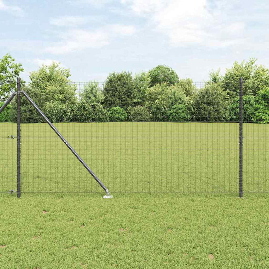 Afrasteringspaal Grijs 10 x 1,4 m (25 x 25 mm gaas)