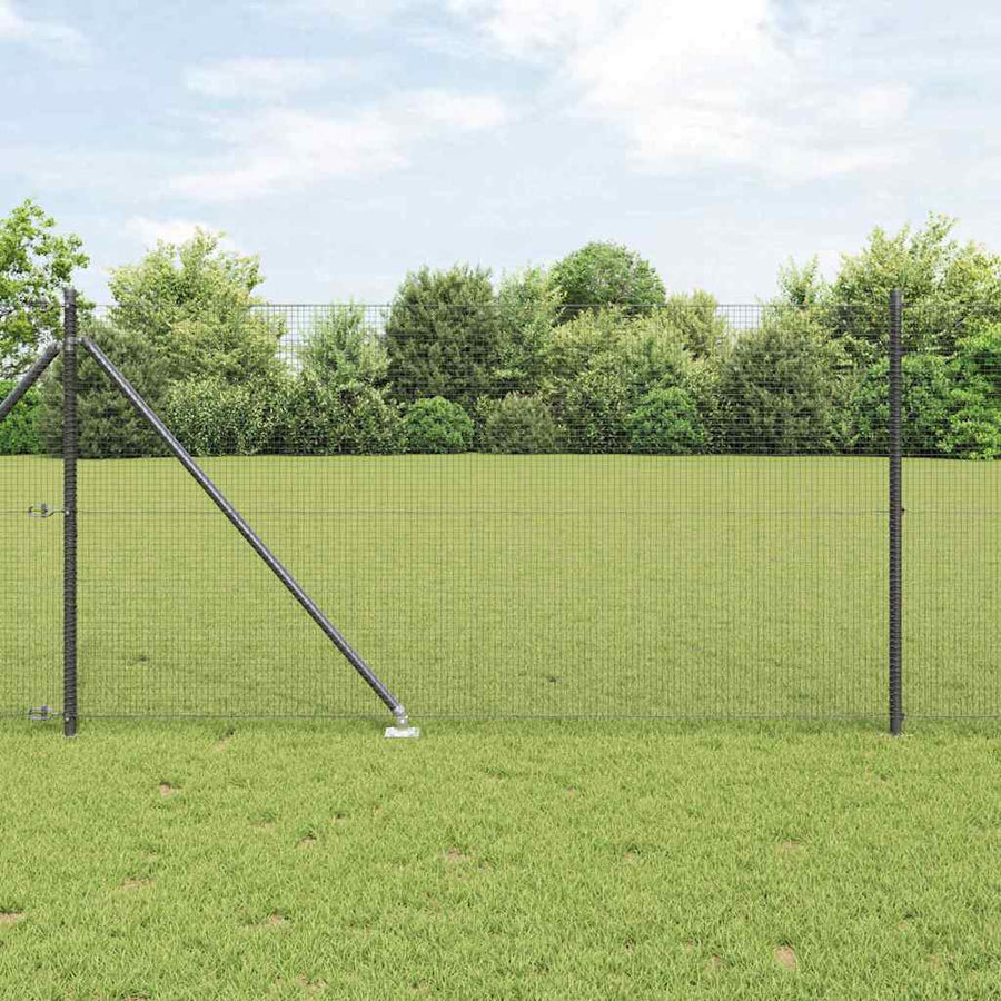 Afrasteringspaal Grijs 25 x 1 m (16 x 16 mm gaas) Staal