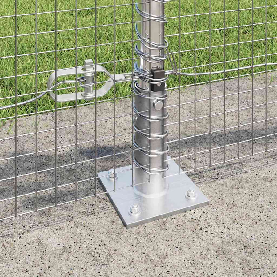 Afrasteringspaal Zilver 100 x 0,6 m (19 x 19 mm gaas) Staal