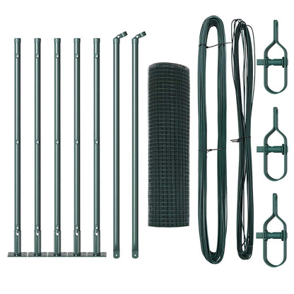 Afrasteringspaal Groen 10 x 0,5 m (19 x 19 mm gaas) Staal