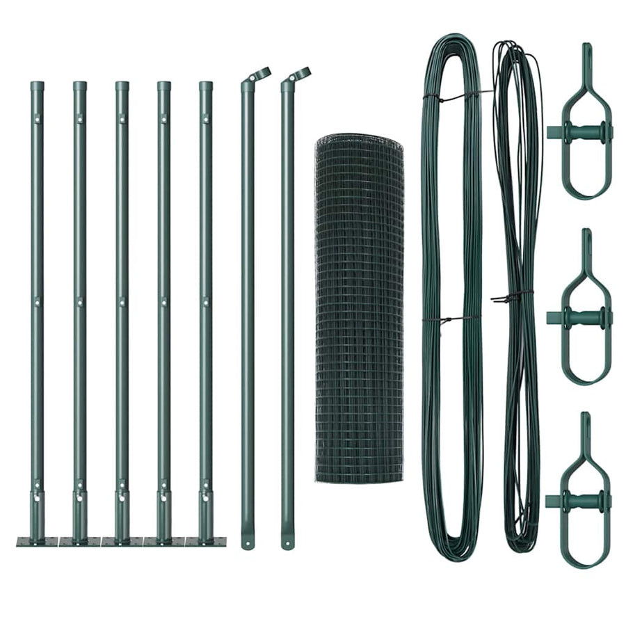Afrasteringspaal Groen 10 x 0,5 m (19 x 19 mm gaas) Staal