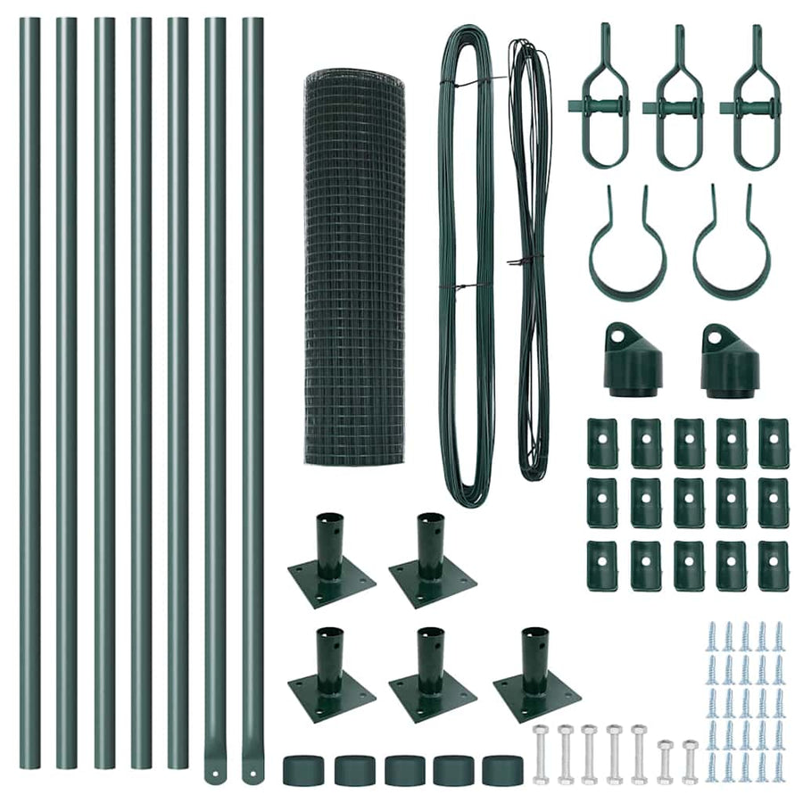 Afrasteringspaal Groen 10 x 0,5 m (19 x 19 mm gaas) Staal