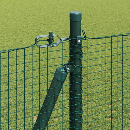 Hecke Met Palen 1.5 X 10 M Staal Groen 10 x 1,5 m (19 x 19 mm gaas)