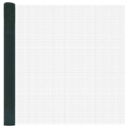 Hecke Met Palen 1.5 X 10 M Staal Groen 10 x 1,5 m (19 x 19 mm gaas)