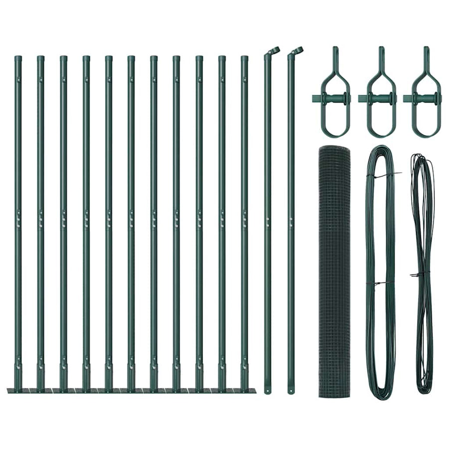 Afrasteringspaal Groen 25 x 0,8 m (25 x 25 mm gaas)