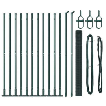 Afrasteringspaal Staal Groen 25 x 1,5 m (12 x 12 mm gaas)