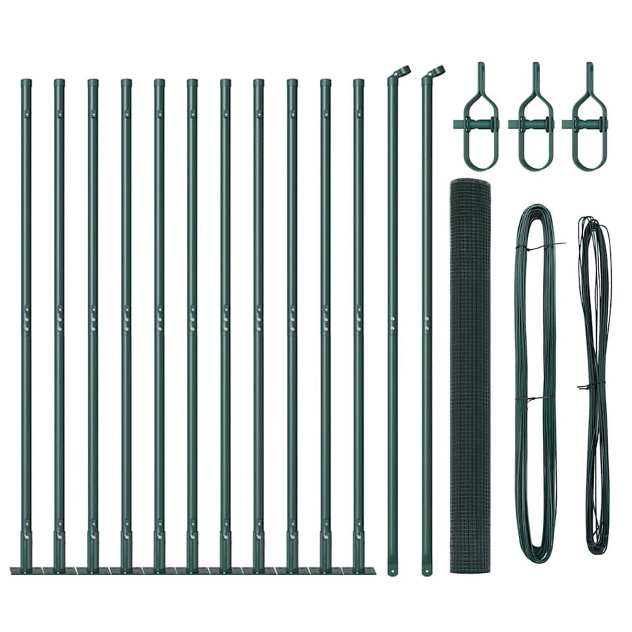 Afrasteringspaal Staal Groen 25 x 1,5 m (12 x 12 mm gaas)