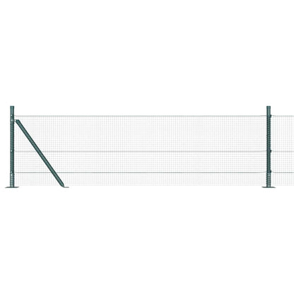 Gelaste Draadhek met 13 Flanged Palen Groen 0.5x50 m Staal