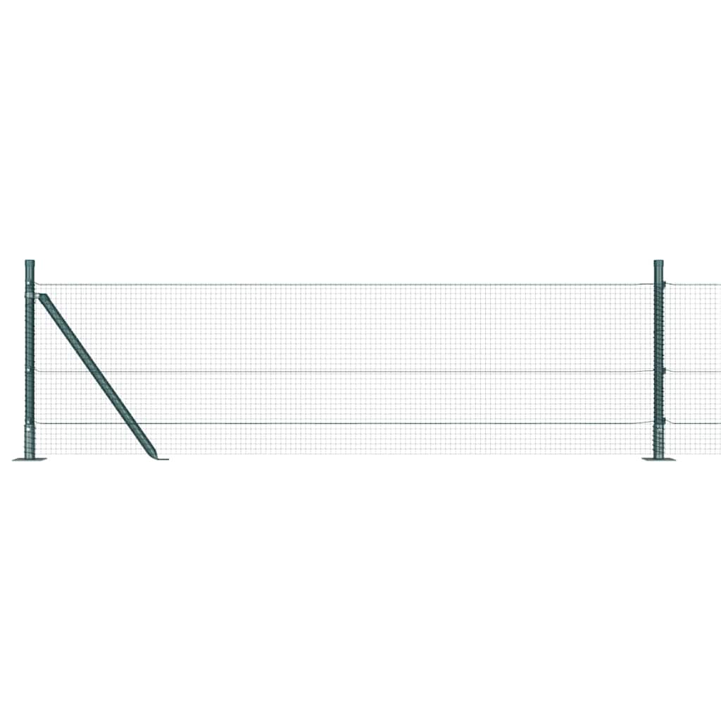 Gelast Gaashek met 13 Flanged Posten Groen 0.5x100 m Staal