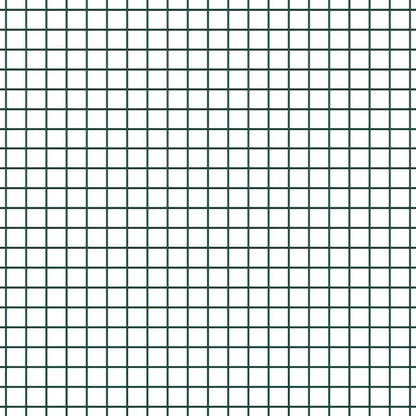 Gelast Draadhek met 13 Flensposts Groen 0.6x100 m Staal