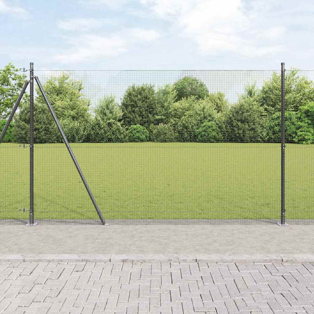 Afrasteringspaal Grijs 50 x 1,4 m (16 x 16 mm gaas)