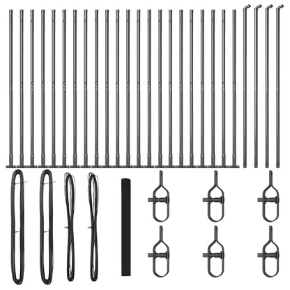 Afrasteringspaal Grijs 50 x 1,4 m (16 x 16 mm gaas)