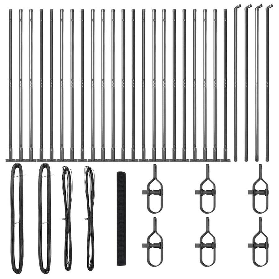 Afrasteringspaal Grijs 50 x 1,4 m (16 x 16 mm gaas)