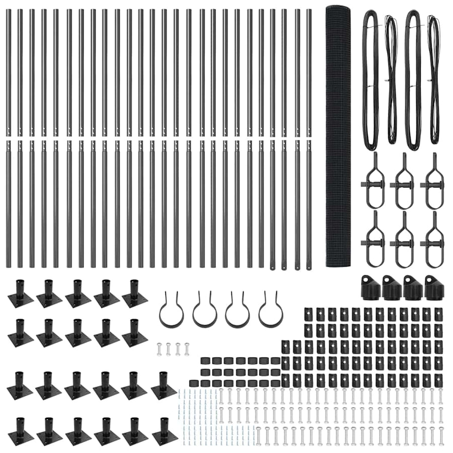 Afrasteringspaal Grijs 50 x 1,4 m (16 x 16 mm gaas)