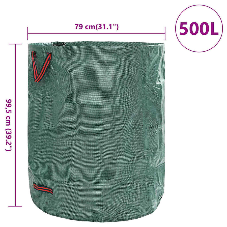 Tuinafvalzakken 4 pcs Groen 79 x 79 x 99,5 cm Polypropyleen