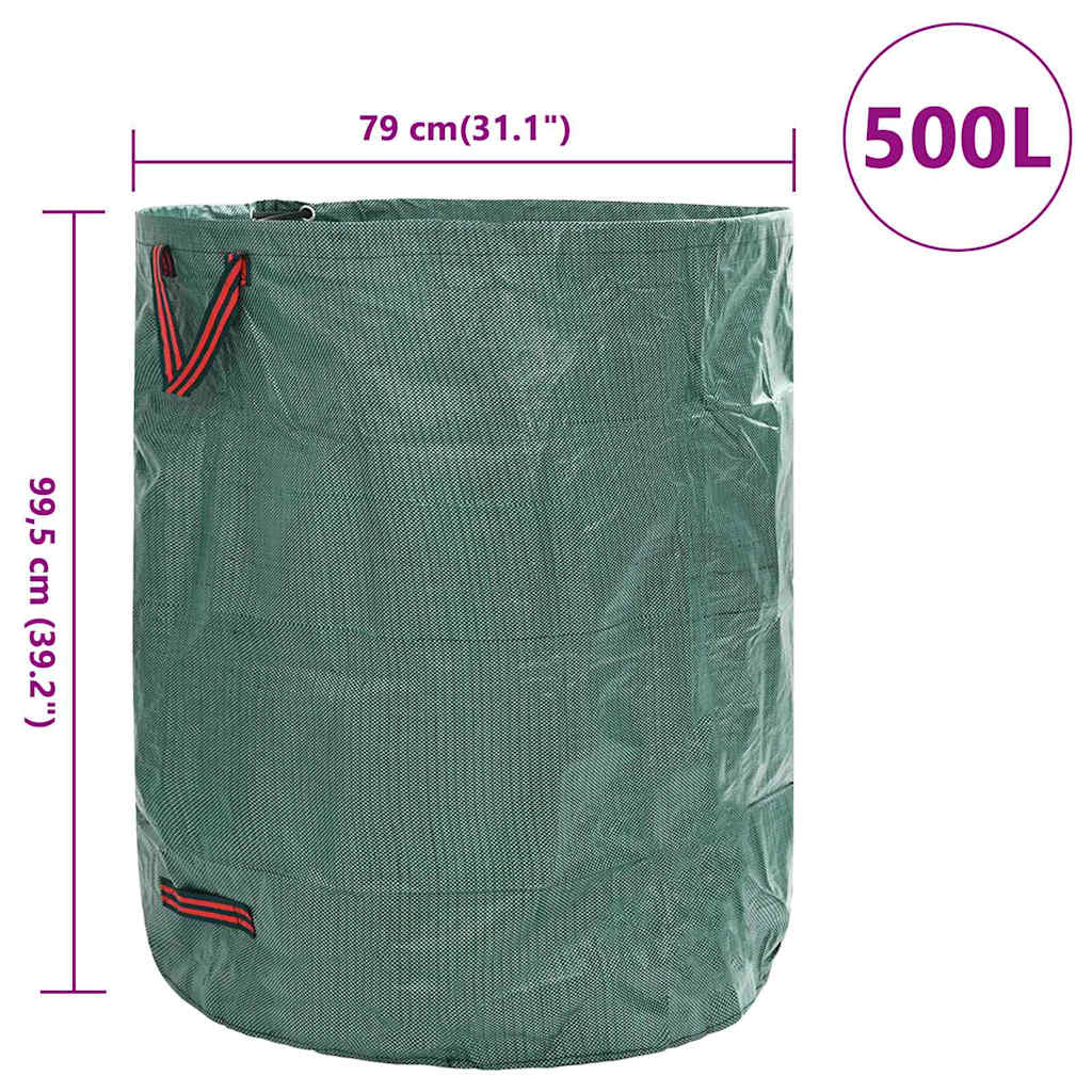 Tuinafvalzakken 12 pcs Groen 79 x 79 x 99,5 cm Polypropyleen