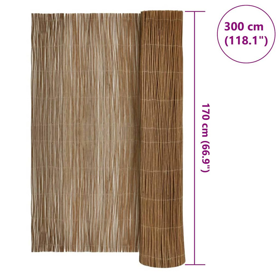 Wilgen Schutting Naturel 170 x 300 cm Wilg