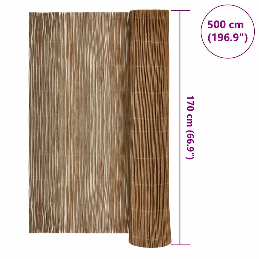 Wilgen Schutting Naturel 170 x 500 cm Wilg