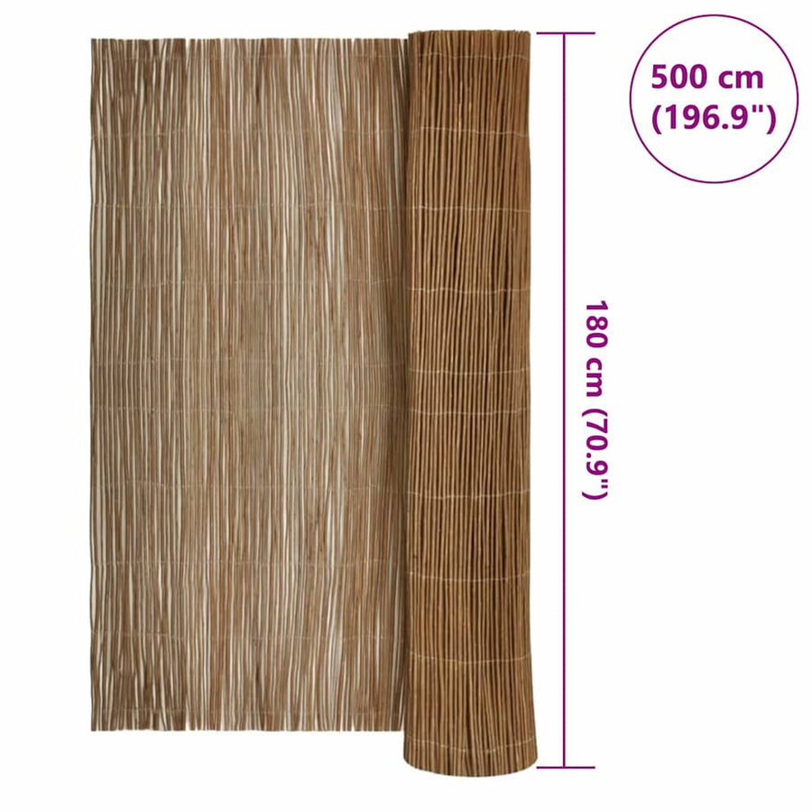 Wilgen Schutting Naturel 180 x 500 cm Wilg