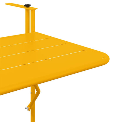 Hangende Balkon Tafel 60 X 39 X 65 Cm Staal Geel