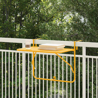 Hangende Balkon Tafel 60 X 39 X 65 Cm Staal Geel