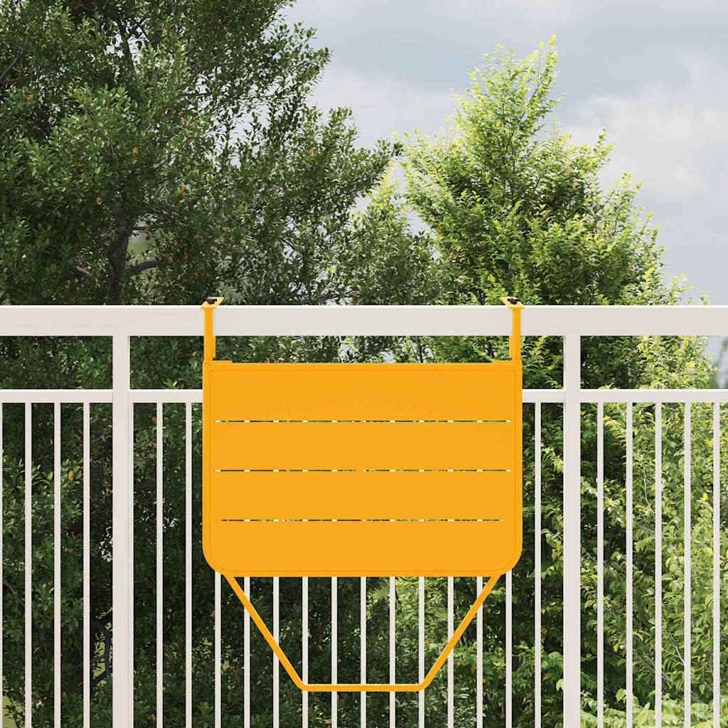 Hangende Balkon Tafel 60 X 39 X 65 Cm Staal Geel