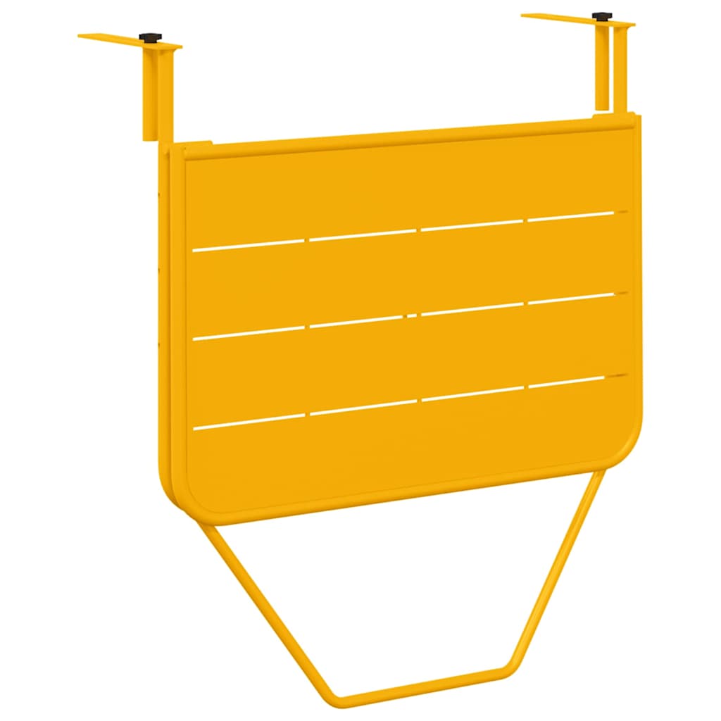 Hangende Balkon Tafel 60 X 39 X 65 Cm Staal Geel