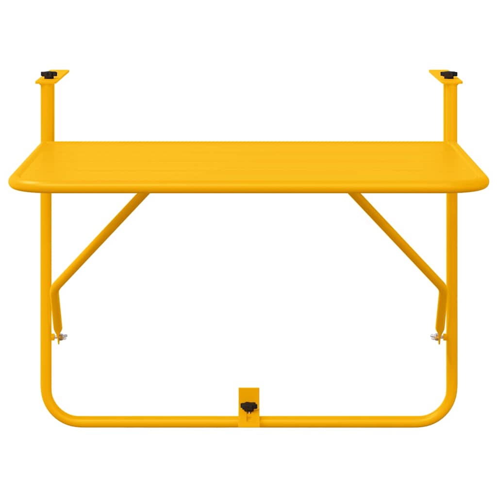 Hangende Balkon Tafel 60 X 39 X 65 Cm Staal Geel
