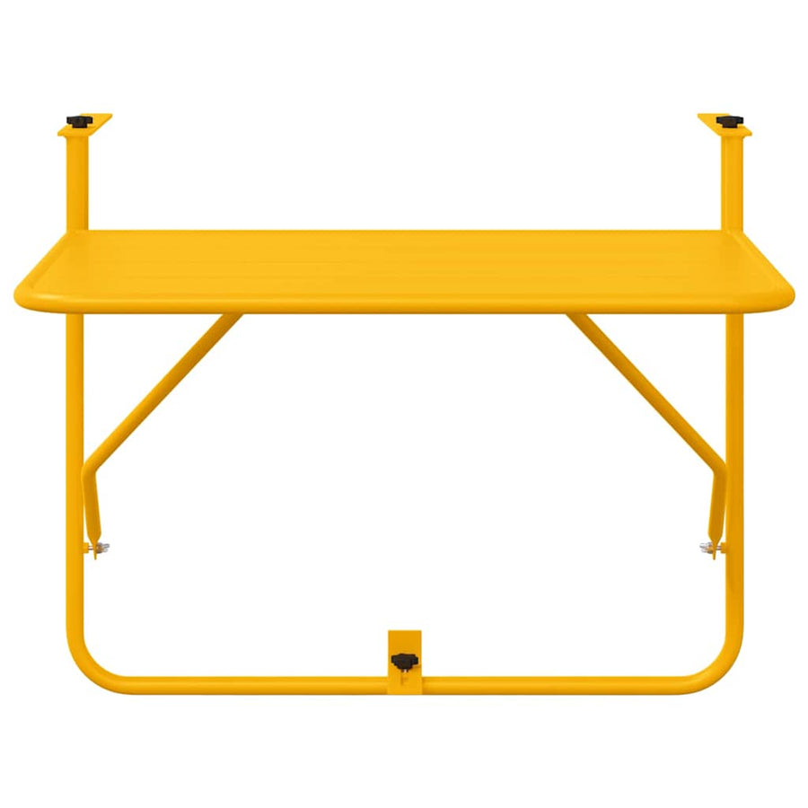 Hangende Balkon Tafel 60 X 39 X 65 Cm Staal Geel