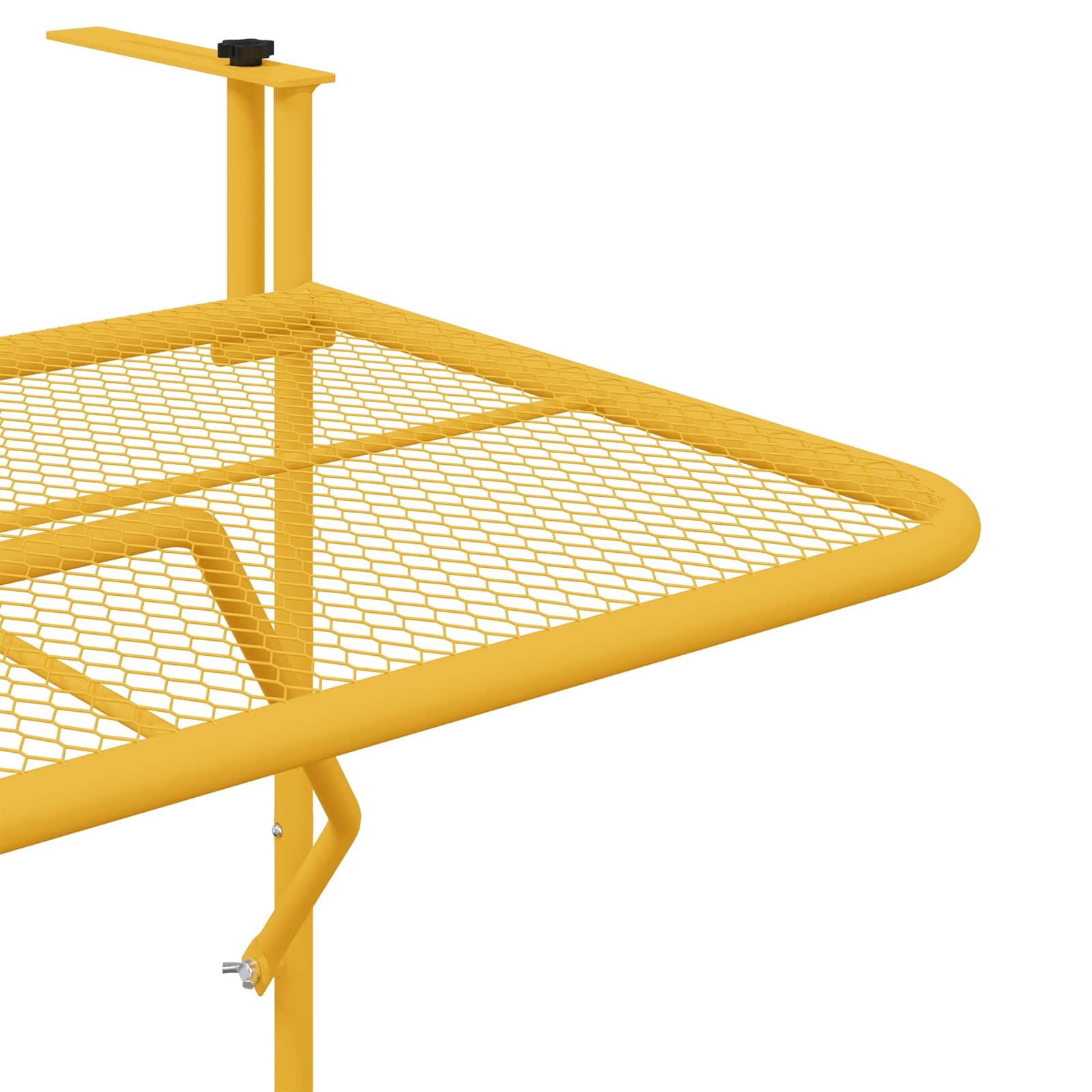 Hangende Balkon Tafel Mosterdgeel 60 x 39 x 65 cm Staal