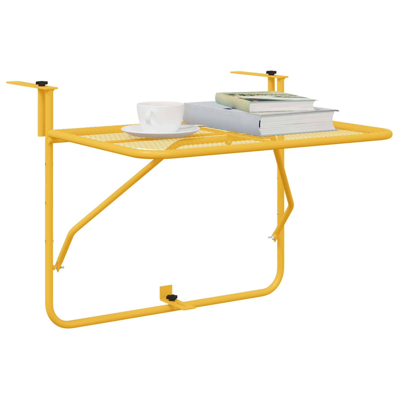 Hangende Balkon Tafel Mosterdgeel 60 x 39 x 65 cm Staal