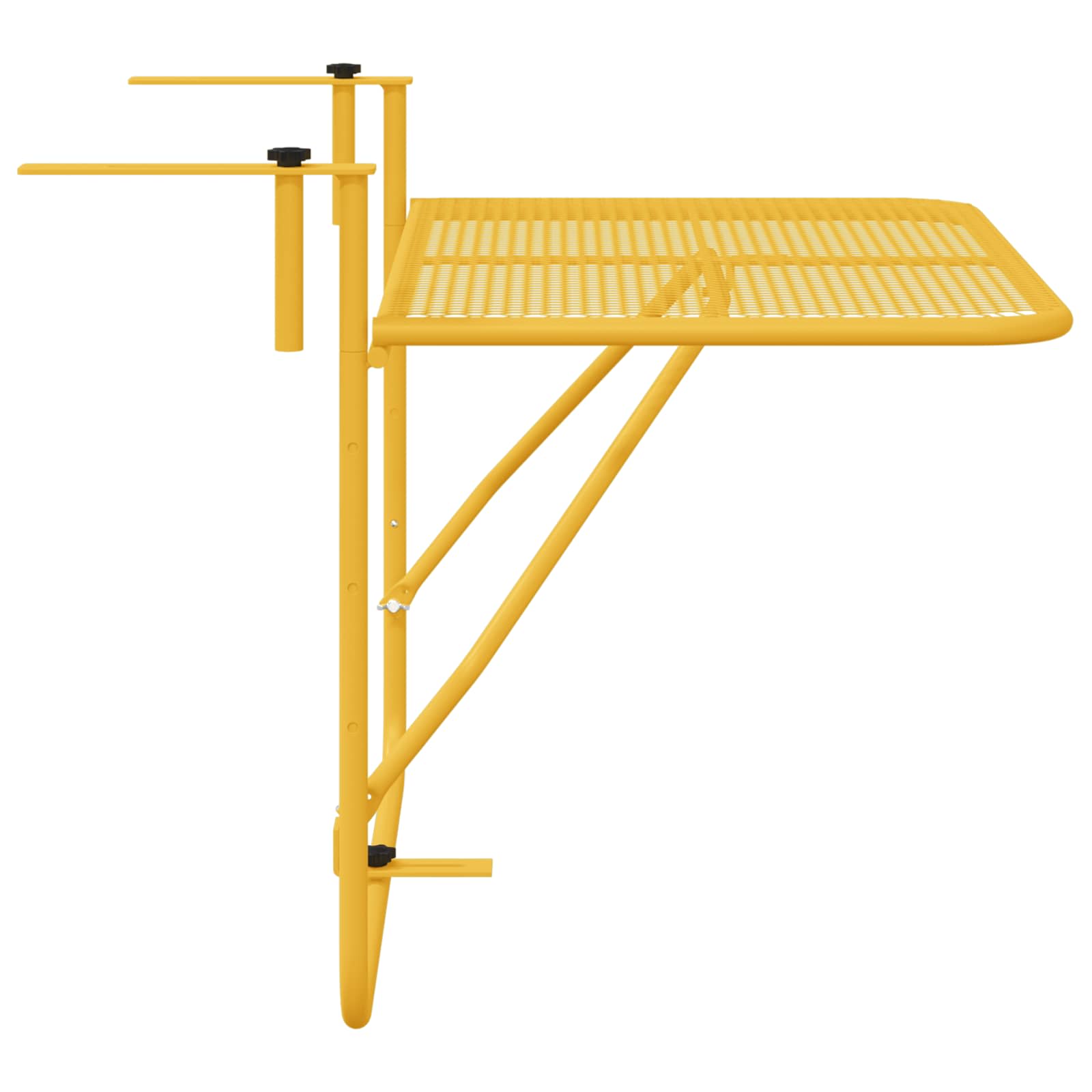 Hangende Balkon Tafel Mosterdgeel 60 x 39 x 65 cm Staal