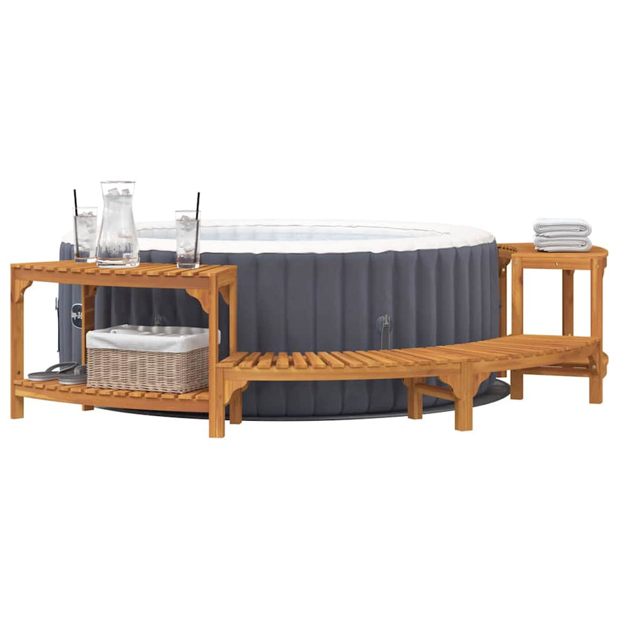 Hottub Omgeving Half-Rond Bruin 272 x 120 x 55,5 cm