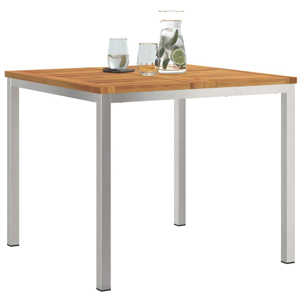 EetTafel Bruin 90 x 90 x 75 cm Massief Acaciahout