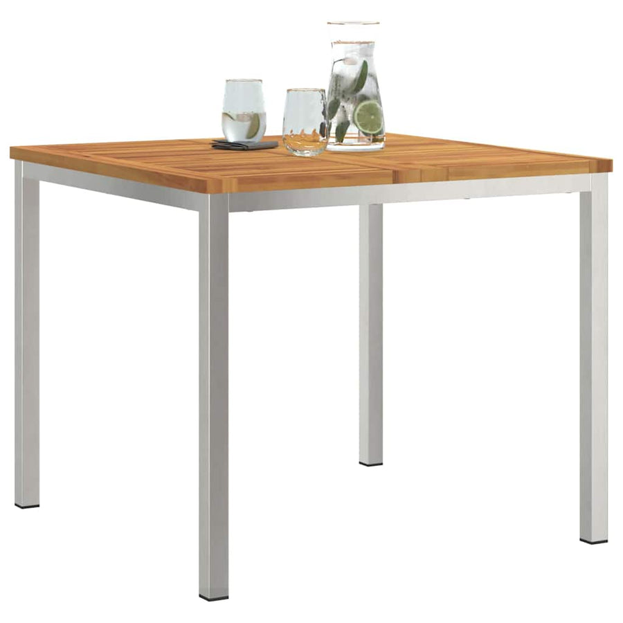 EetTafel Bruin 90 x 90 x 75 cm Massief Acaciahout