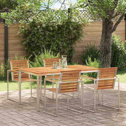 EetTafel Bruin 150 x 90 x 75 cm Massief Acaciahout