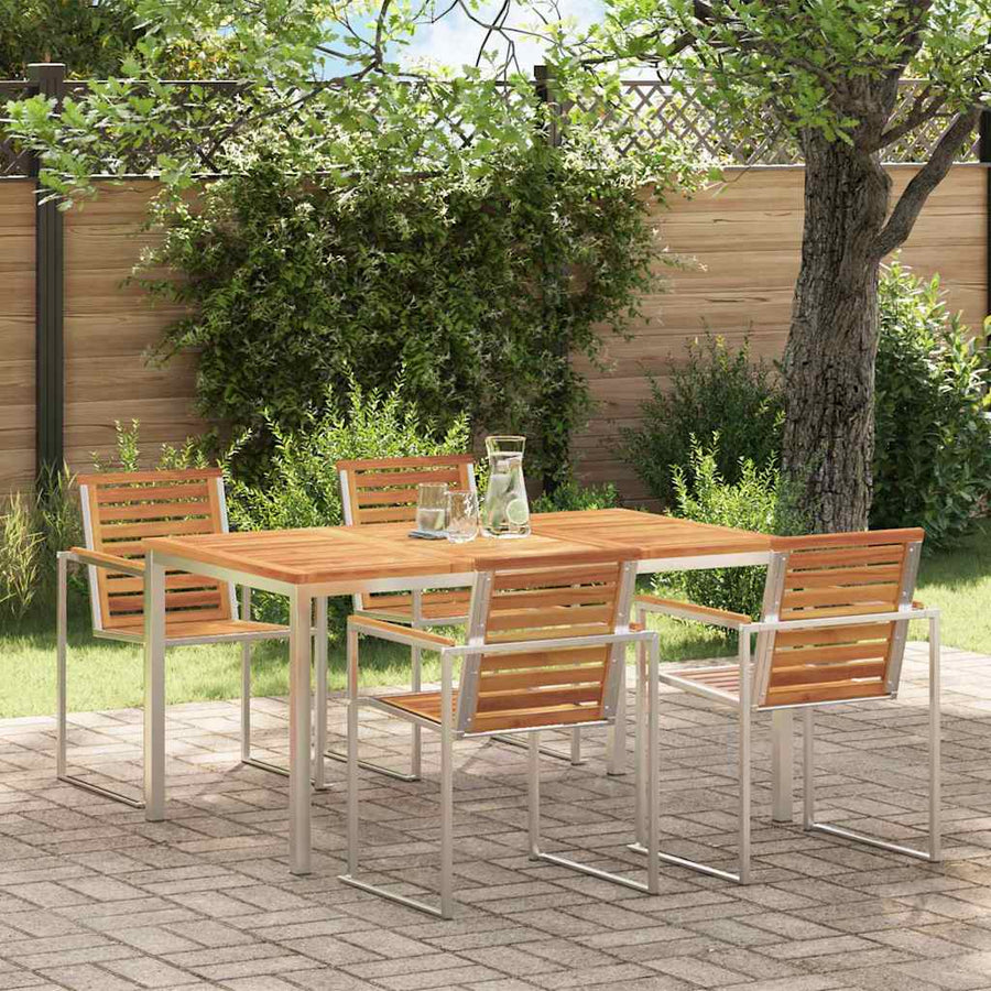 EetTafel Bruin 150 x 90 x 75 cm Massief Acaciahout