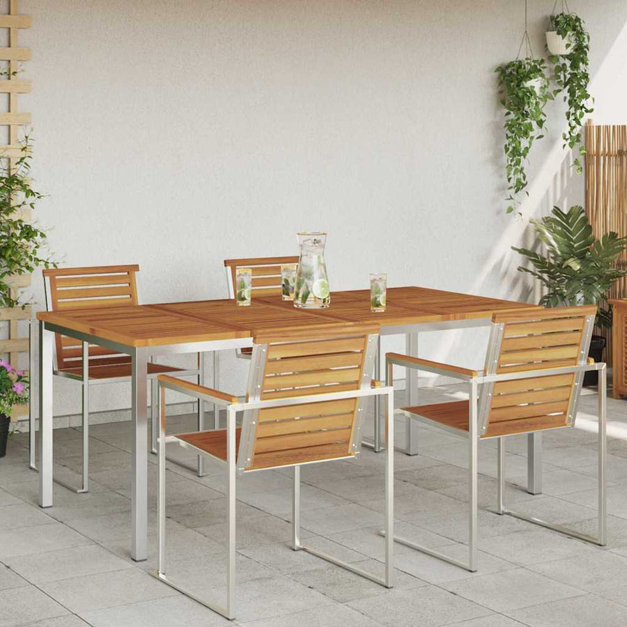 EetTafel Bruin 180 x 90 x 75 cm Massief Acaciahout