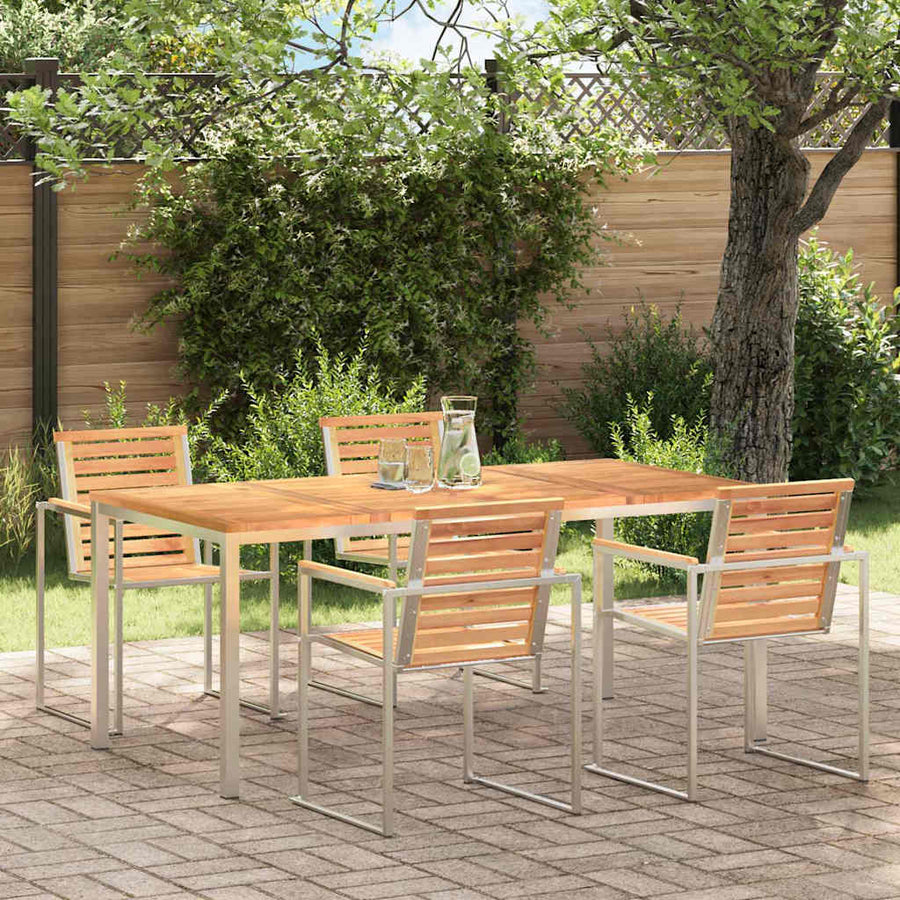 EetTafel Bruin 180 x 90 x 75 cm Massief Teakhout
