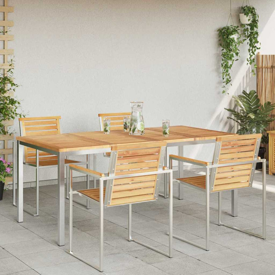 EetTafel Bruin 180 x 90 x 75 cm Massief Teakhout