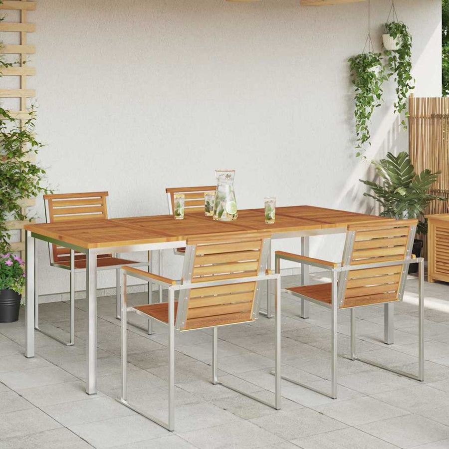 EetTafel Bruin 200 x 90 x 75 cm Massief Acaciahout