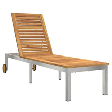 Ligstoel Olie naturel 205 x 53 x 100 cm Massief Acaciahout