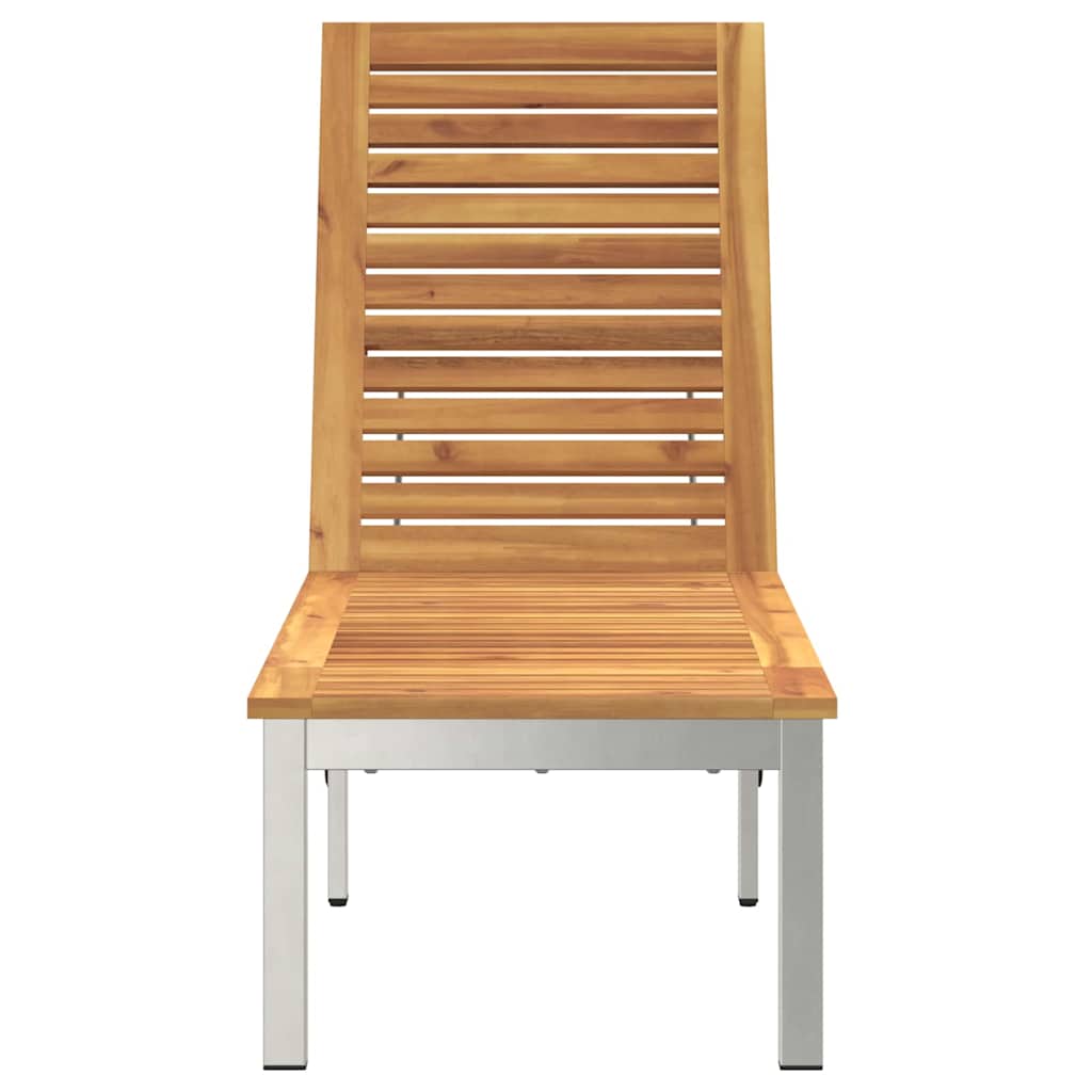 Ligstoel Olie naturel 205 x 53 x 100 cm Massief Acaciahout