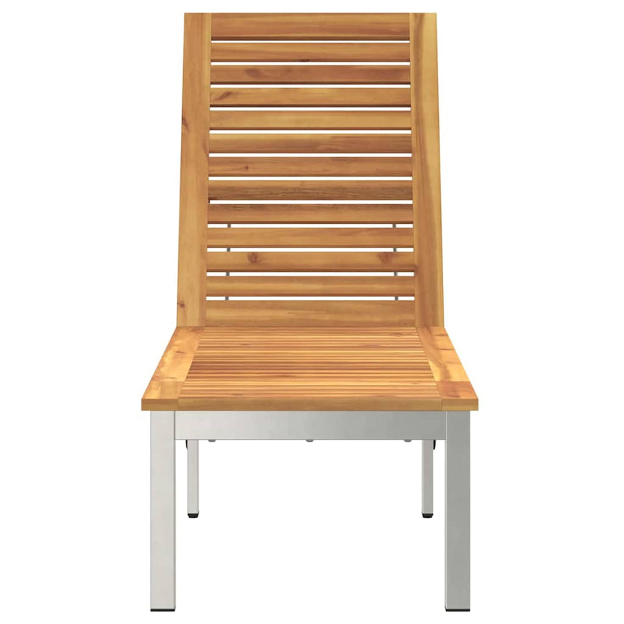 Ligstoel Olie naturel 205 x 53 x 100 cm Massief Acaciahout