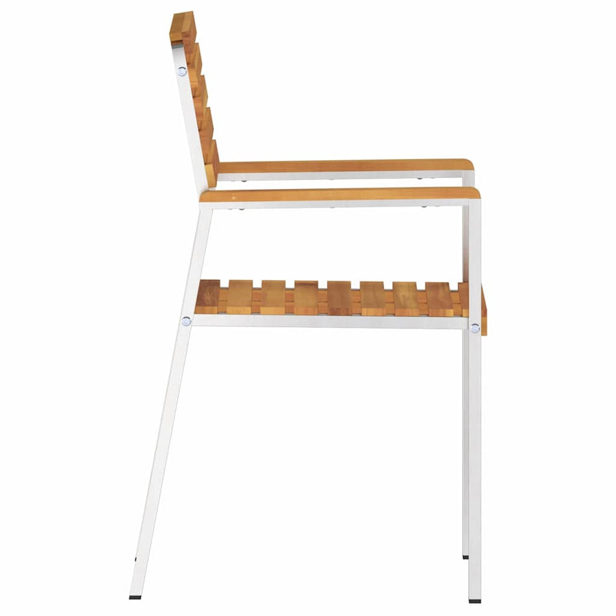 Tuinstoel 2 Pcs Olie Naturel Massief Acaciahout