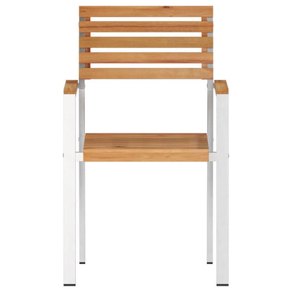 Tuinstoel 4 Pcs Olie Naturel 56 X 54,5 X 87 Cm Massief Teakhout